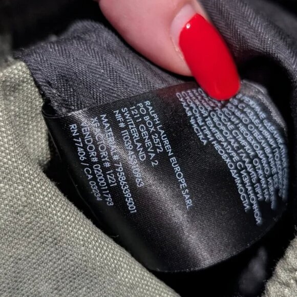 NWT Club Monaco | Men's Elasticated Linen Blend Trousers in Olive Green - Picture 15 of 16